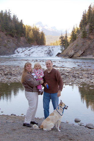 Family by Bow Falls
